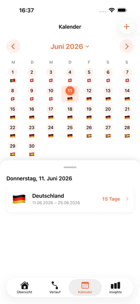 NomadCount Calendar